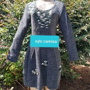 SYLC CAMISA SWEATER DRESS XS